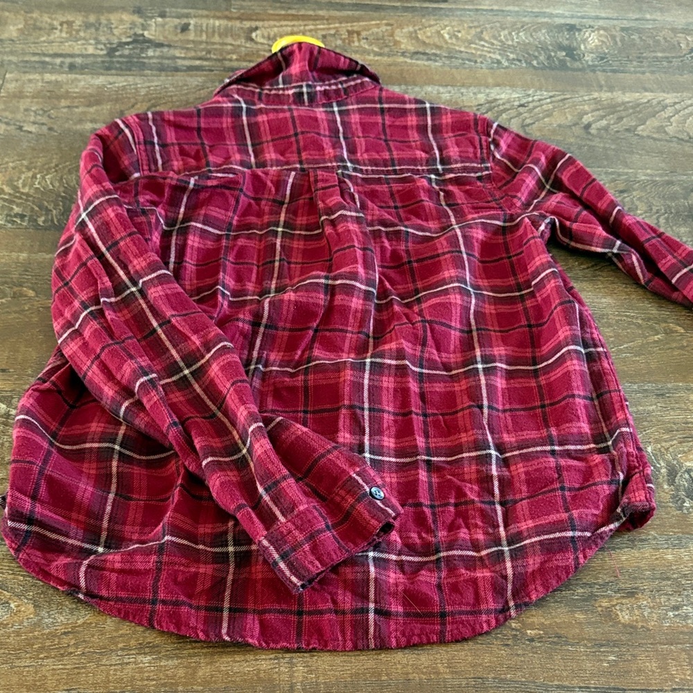 Abercrombie kids maroon Plaid Shirt - Picture 4 of 4